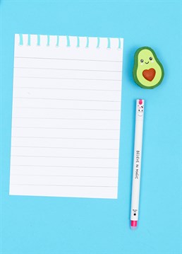 Made an oopsie using a pencil? Fear not, this cute little avocado will erase your mistakes! An adorable essential for your pencil case. Perfect for home, school or office!